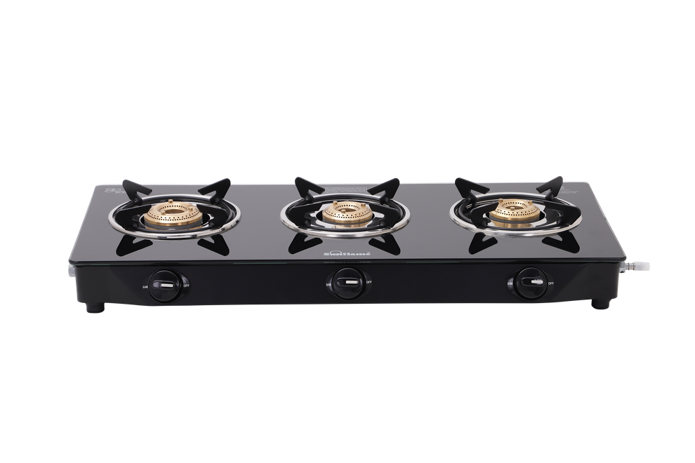 Sunflame 3 Burner Glass Top Gas Stove Naples